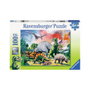 Puslespil med Dinosaurer - 100 brikker - Ravensbruger - fra 6 år. - Billede 1