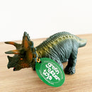 Dyr - Triceratops Dinosaur - Green Rubber Toys - 17 cm.