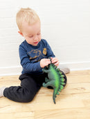 Dyr - Stegosaurus Dinosaur fra Green Rubber Toys - L:29 cm.