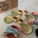 Dantoy BIOplastic Spisesæt i æske - 22 dele. - Billede 1