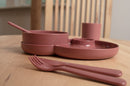 Dantoy tiny spisesæt - BIO-plast - Rust/Bordeaux - 6 dele - Fra 0 mdr. - Billede 1