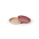Dantoy tiny tallerkner - BIO-plast - Rust Bordeaux/Sand - 2 dele - Fra 0 mdr. - Billede 1