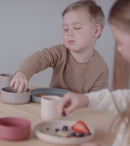 Dantoy tiny tallerkner - BIO-plast - Sand/Grå-Brun - 2 dele - Fra 0 mdr. - Billede 1