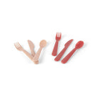 Dantoy tiny bestiksæt - BIO-plast - Sand/Rust Bordeaux - 6 dele - Fra 0 mdr. - Billede 1