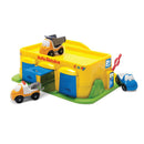 Gul Funcars Bilgarage med 3 biler fra Dantoy. - Billede 1