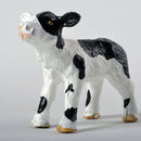 Dyr - Sortbroget Kalv fra Green Rubber Toys - L:10 cm. - Billede 1