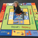 Legetæppe - Årstiderne - 200 x 200 cm - Billede 1