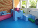 ErgoFloor EVA Softgulv i Blå/Grå - 1 m3 - 2,2 cm. - Billede 1