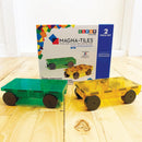 Magna-Tiles Udvidelses Sæt m. 2 Biler - Fra 3 år. - Billede 1
