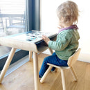 Børnestol i træ fra PlanToys - Træfarvet - Fra 3 år. - Billede 1