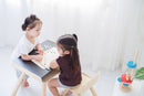 Børnebord & stol i træ fra PlanToys - Sort/Træfarvet - Fra 3 år. - Billede 1