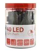 Lyskæde på batteri - 40 LED - 1 stk. - Billede 1