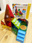 Magna-Tiles House - 28 stk. gennemsigtig m. specialdele. - Billede 1