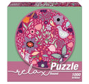 Relax afslappende puslespil - 1 stk - 1000 brikker - Rundt - Billede 1