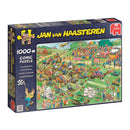 Pappuslespil - Plæneklipperræs - 1000 brikker - Jan van Haasteren. - Billede 1