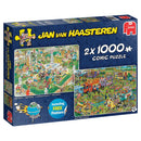 Pappuslespil - Food Festival Dobbelt - 2 x 1000 brikker - Jan van Haasteren. - Billede 1