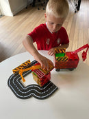 Magna-Tiles Byggeplads med kraner - 32 stk. transparent. - Billede 1