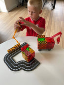 Magna-Tiles Byggeplads med kraner - 32 stk. transparent. - Billede 1