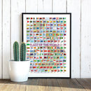 Plakat: Flags of the world - Str. 60x90 cm. - Billede 1