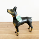 Dyr - Legetøjshund - Dobermann fra Green Rubber Toys - L:18 cm.