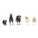 Dyr - Legetøjshunde - Sæt med 5 stk - SOFT - Green Rubber Toys - Fra 1 år