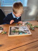 Nathan træpuslespil - Sæt med 4 stk - Verdens Dyr - fra 3 år. - Billede 1