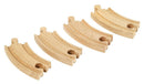 BRIO 33337 - 90mm buede korte skinner - 4 stk. - Billede 1