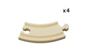 BRIO 33337 - 90mm buede korte skinner - 4 stk. - Billede 1