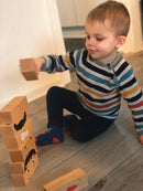 Mine Følelser Træklodser - 8 stk - FSC-træ - Fra 1 år. - Billede 1