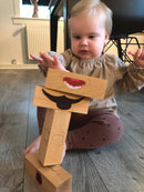 Mine Følelser Træklodser - 8 stk - FSC-træ - Fra 1 år. - Billede 1