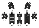 Vejbane i gummi - Motorvej - 24 dele - Waytoplay - Fra 3 år - Billede 1