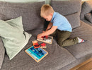 Nathan træpuslespil - Sæt med 4 stk - Køretøjer - fra 3 år. - Billede 1