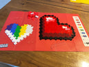 Plus-Plus Puzzle-By-Number - Hjerter - 250 stk - Fra 5 år. - Billede 1