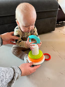 Stabeltårn i plast - Elefant - 5 ringe - Fra 6 mdr