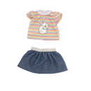 Dukketøj - 25-31 cm - T-shirt & nederdel - Fra 3 år. - Billede 1