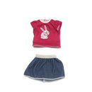 Dukketøj - 25-31 cm - T-shirt & nederdel - Fra 3 år. - Billede 1