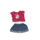 Dukketøj - 25-31 cm - T-shirt & nederdel - Fra 3 år. - Billede 1