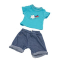 Dukketøj - 32-37 cm - T-shirt & shorts - Fra 3 år. - Billede 1