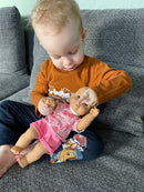 Dukketøj - 32-37 cm - T-shirt & shorts - Fra 3 år. - Billede 1