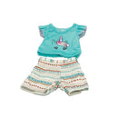 Dukketøj - 32-37 cm - T-shirt & shorts - Fra 3 år. - Billede 1