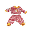 Dukketøj - 32-37 cm - Rødstribet pyjamas - Fra 3 år. - Billede 1