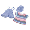 Dukketøj - 32-37 cm - T-shirt, shorts & cap - Fra 3 år. - Billede 1