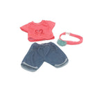 Dukketøj - 42-46 cm - T-shirt, shorts & pandebånd - Fra 3 år. - Billede 1
