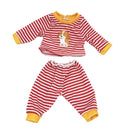 Dukketøj - 42-46 cm - Rødstribet pyjamas - Fra 3 år. - Billede 1