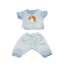 Dukketøj - 42-46 cm - Blåstribet pyjamas - Fra 3 år. - Billede 1