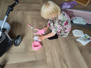 Spisesæt til dukker - Pink - 5 dele