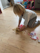 Spisesæt til dukker - Pink - 5 dele - Billede 1