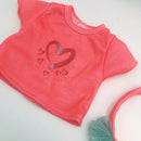 Dukketøj - 38-41 cm - T-shirt, shorts & pandebånd - Fra 3 år. - Billede 1