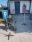 Færdselstavle Sæt - 7 skilte med fod - Alutoys. - Billede 1