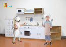 VIGA Legekøkken - Køleskab - Grå/Hvid - Fra 3 år. - Billede 1
